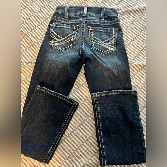 Ariat Blue Bootcut Jeans with Classic Fading - Picture 2 of 4